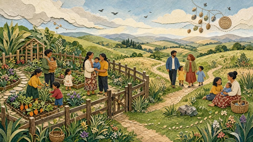 Adults preparing a safe, open-ended play environment